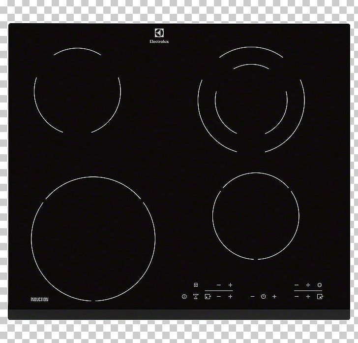 Induction Cooking Cooking Ranges Electrolux EGG16342NX Electrolux EHG46341FK Electrolux EHI6340FOK PNG, Clipart, Black, Black And White, Circle, Cooking Ranges, Cooktop Free PNG Download