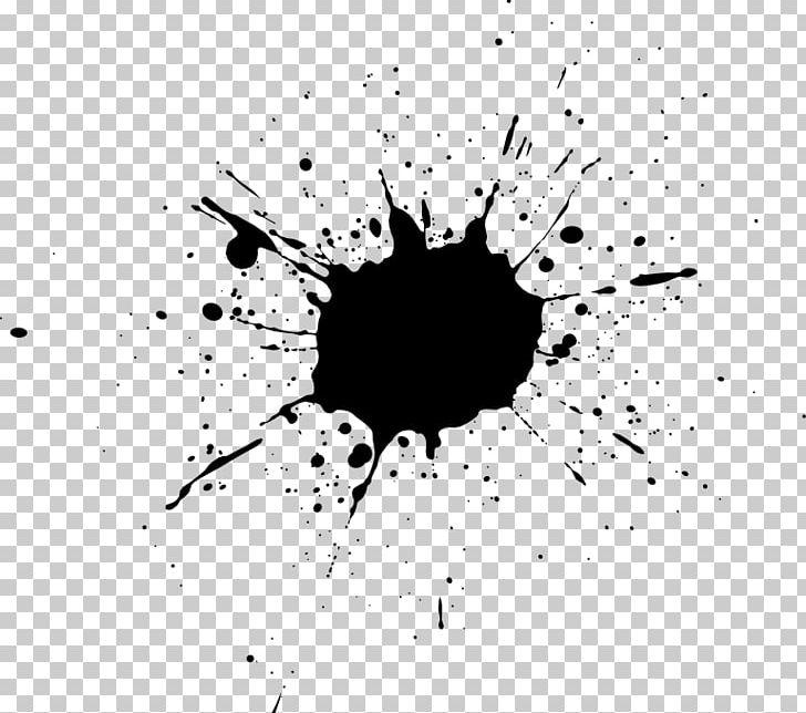 Painting Splatter Film Black And White T-shirt PNG, Clipart, Art, Black, Black And White, Circle, Closeup Free PNG Download