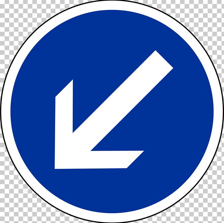 Traffic Sign Road Signs In France Mandatory Sign PNG, Clipart, Angle, Area, Arrow, Blue, Brand Free PNG Download