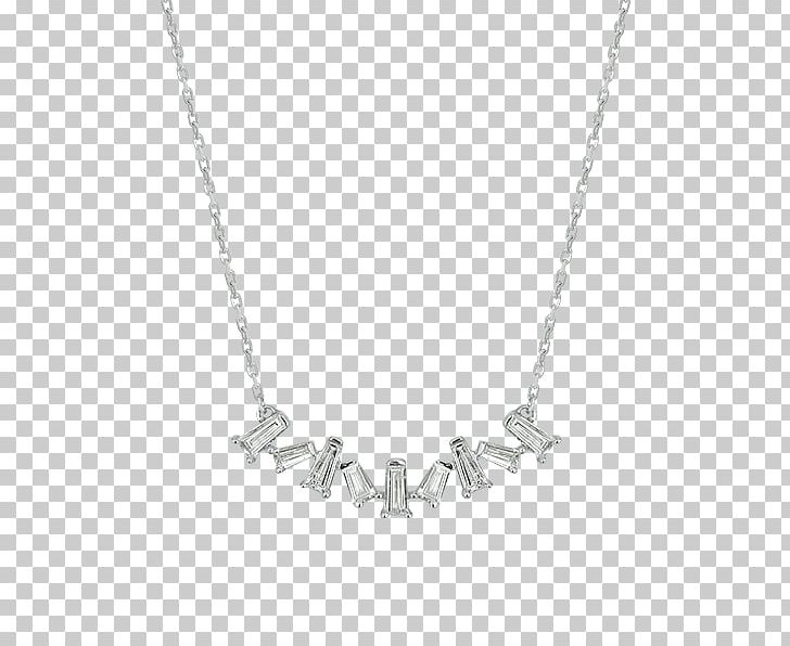 Necklace Charms & Pendants Jewellery Gemstone Diamond PNG, Clipart, Baguettes, Black And White, Body Jewelry, Chain, Charms Pendants Free PNG Download