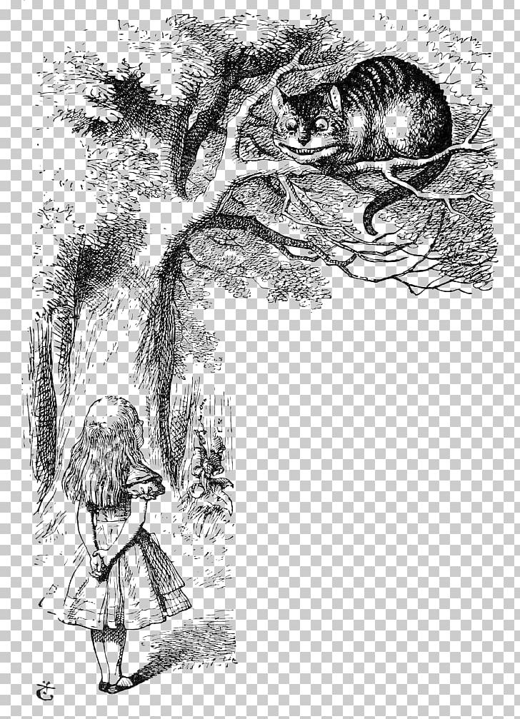 Alice's Adventures In Wonderland Cheshire Cat The Mad Hatter March Hare YouTube PNG, Clipart, Alice In Wonderland, Alices Adventures In Wonderland, Art, Artwork, Black And White Free PNG Download