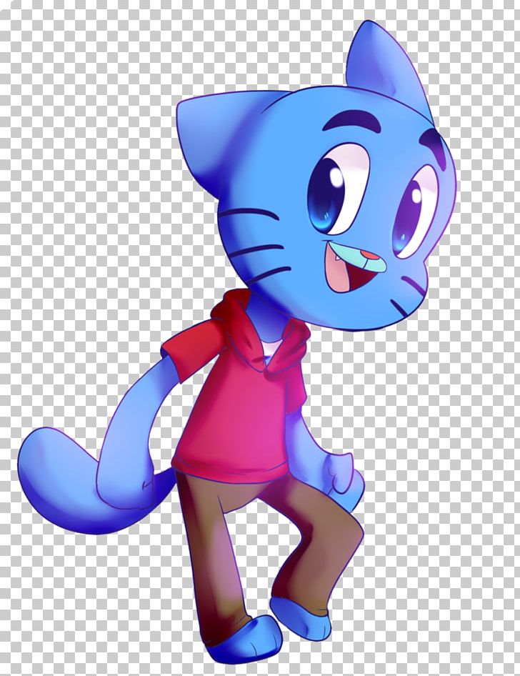 Fan Art Gumball Watterson Drawing Cat PNG, Clipart, Amazing World Of Gumball, Animals, Blue, Carnivoran, Cartoon Free PNG Download