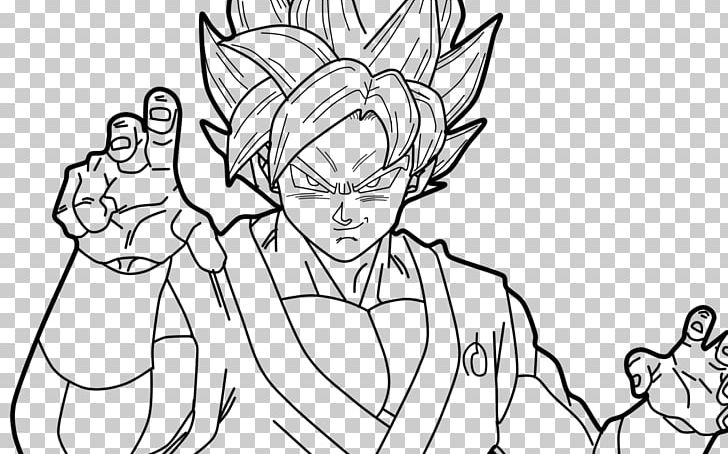 Goku Vegeta Gogeta Super Saiyan Drawing PNG, Clipart, Angle, Arm, Artwork, Black, Black And White Free PNG Download