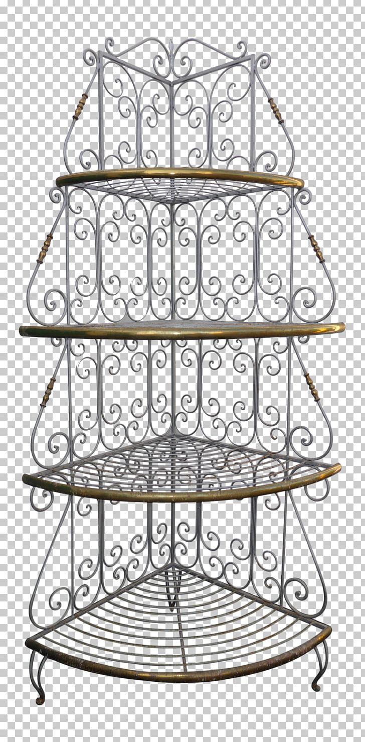 Baker's Rack Furniture Shelf Wrought Iron Metal PNG, Clipart, Angle, Area, Baker, Bakers Rack, Brass Free PNG Download