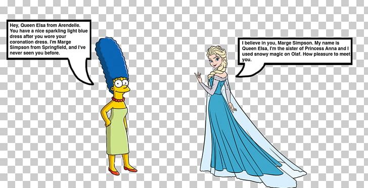 Elsa Marge Simpson The Snow Queen Homo Sapiens PNG, Clipart, Amazing World Of Gumball, Area, Art, Cartoon, Communication Free PNG Download