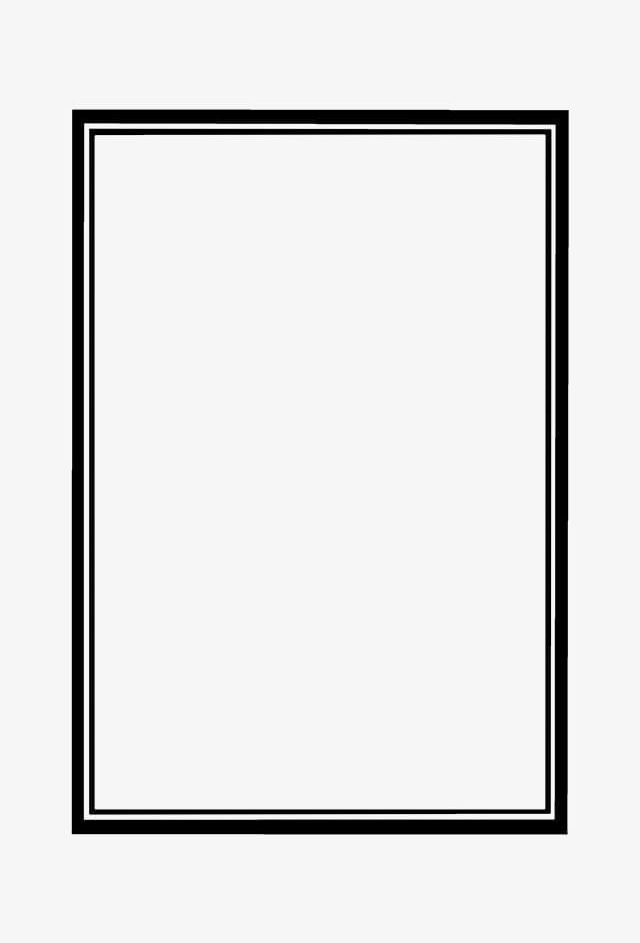 Double Black Border Text Box PNG Clipart Black Black Clipart Border 