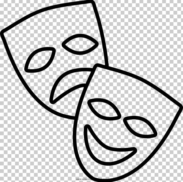 Theatre Mask Drama Drawing Tragedy PNG, Clipart, Acting, Area, Art, Black And White, Comedy Free PNG Download