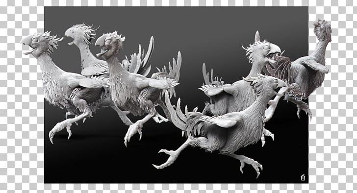 Sketchfab 3D Computer Graphics Chocobo Low Poly PNG, Clipart, 3d Computer Graphics, Animated Film, Black And White, Character, Chocobo Free PNG Download