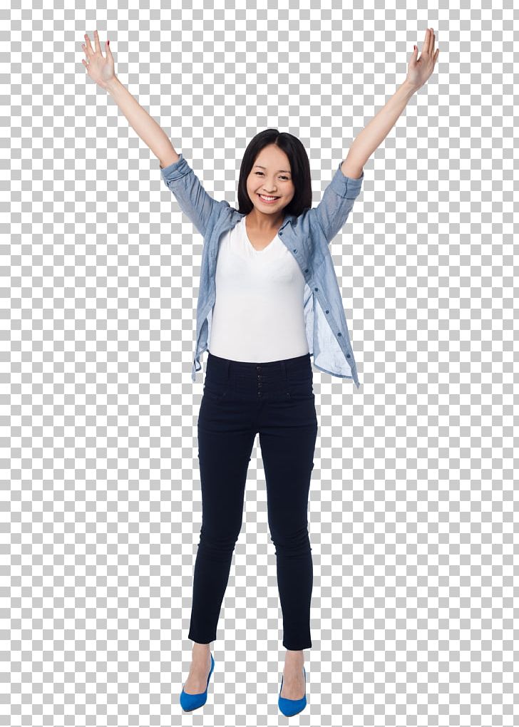 Woman Happiness PNG, Clipart, Abdomen, Arm, Blue, Clothing, Confidence Free PNG Download