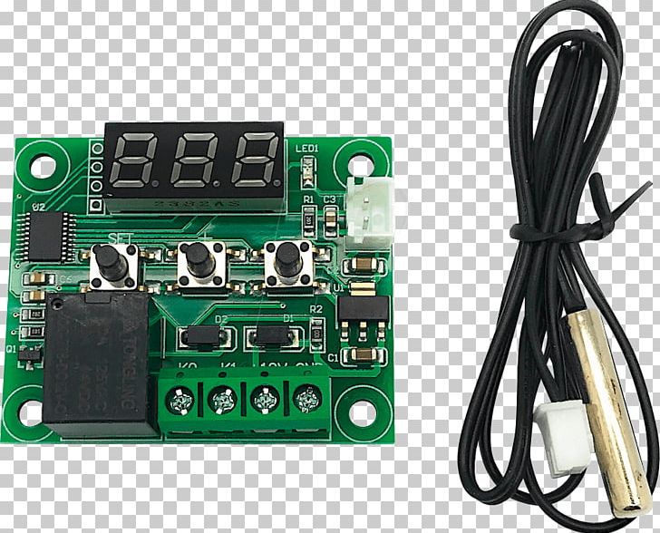 Microcontroller Thermostat Electronic Component Electronics Electrical Switches PNG, Clipart, Circuit Component, Computer Hardware, Electrical Switches, Electronics, Electronic Visual Display Free PNG Download