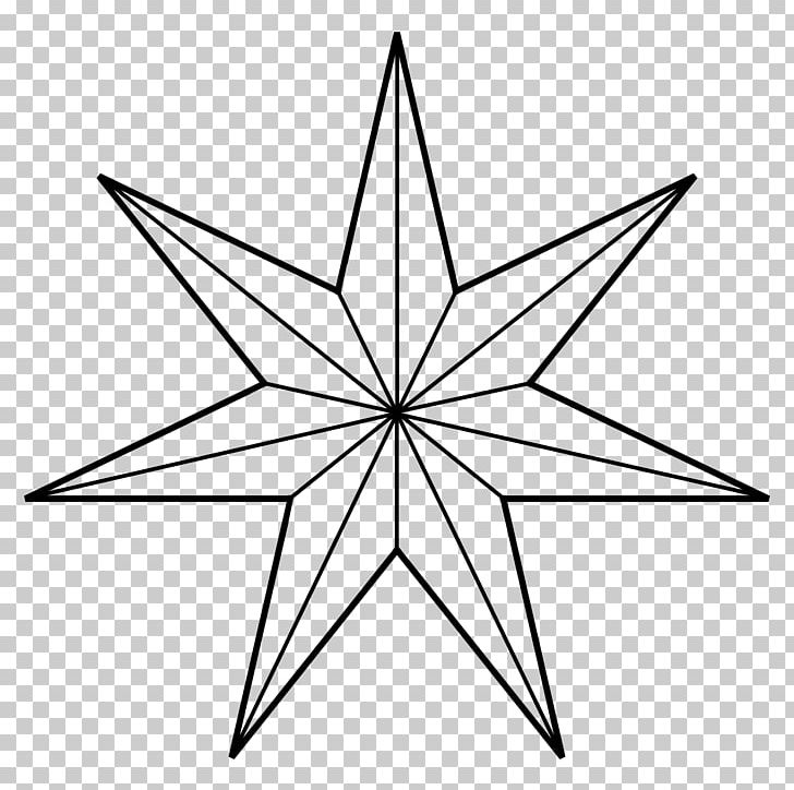 Heptagram Five-pointed Star Star Polygons In Art And Culture Enneagram PNG, Clipart, Angle, Area, Black And White, Circle, Drawing Free PNG Download