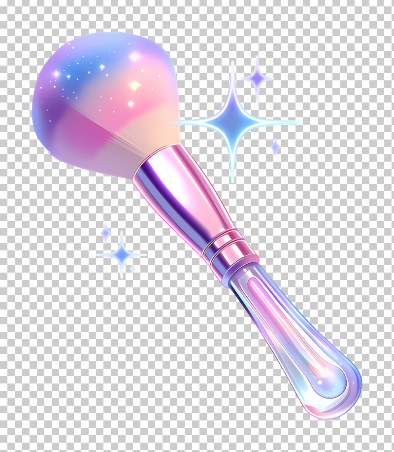 Shiny Iridescent Makeup Brush PNG