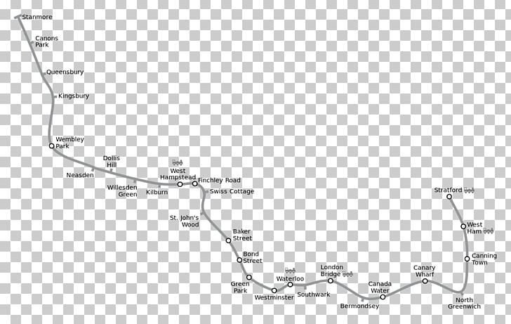 Jubilee Line London Underground Metropolitan Line Bakerloo Line Waterloo & City Line PNG, Clipart, Angle, Area, Auto Part, Black And White, Central Line Free PNG Download