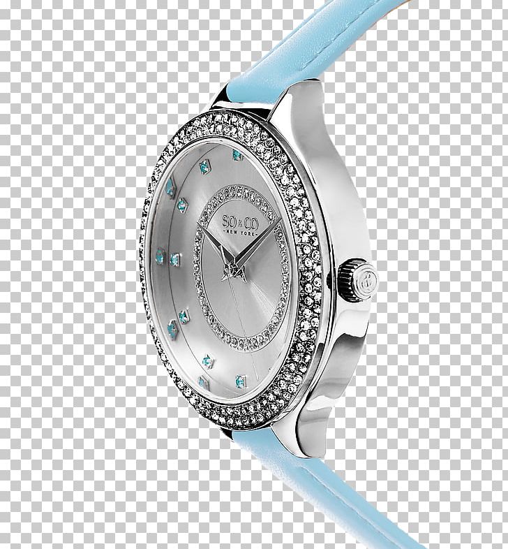 Watch Strap Leather Silver PNG, Clipart, Accessories, Brand, Jewellery, Leather, Light Blue Free PNG Download