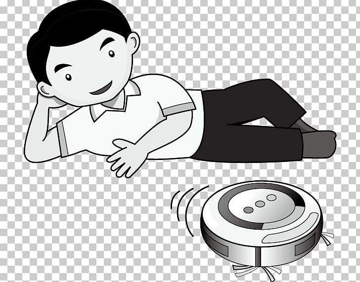 Robotic Vacuum Cleaner Illustration PNG, Clipart, Arm, Art, Artwork, Audio, Black And White Free PNG Download