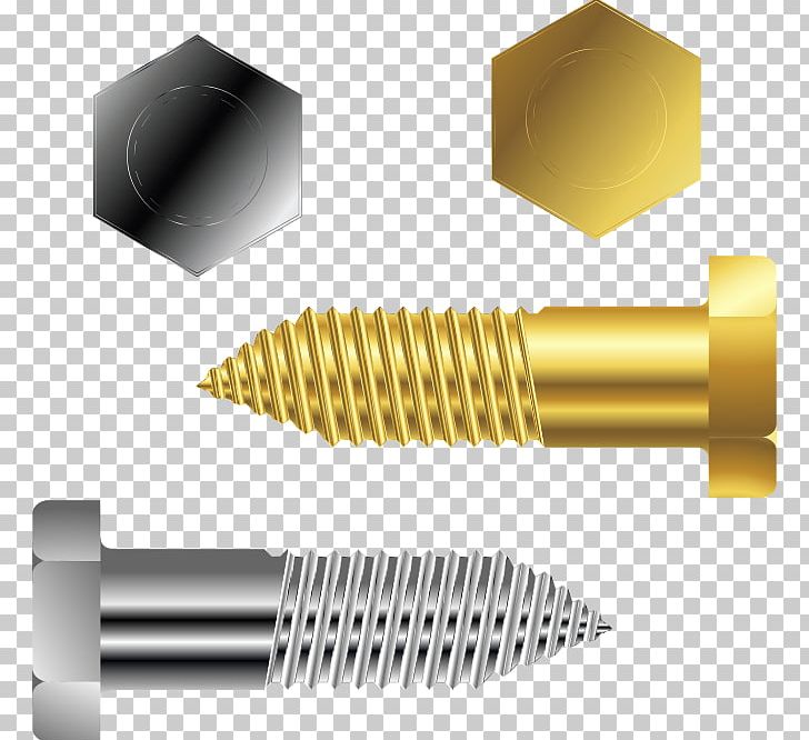 Screw Nut Gold Illustration PNG, Clipart, Ammunition, Angle, Bolt, Computer Repair Screw Driver, Copper Screw Free PNG Download