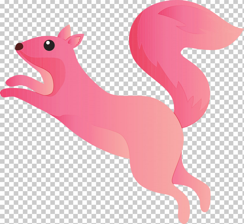 Pink Squirrel Cartoon Tail Animal Figure PNG, Clipart, Animal Figure, Cartoon, Paint, Pink, Squirrel Free PNG Download