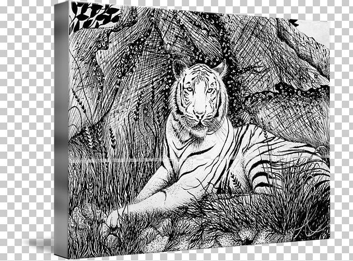 Tiger Cat Drawing Wildlife /m/02csf PNG, Clipart, Animals, Artwork, Big Cat, Big Cats, Black And White Free PNG Download