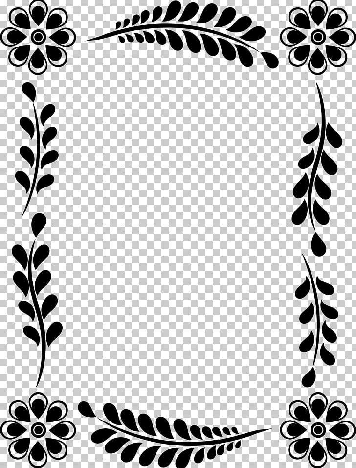 Leaf Flower Floral Design Frames PNG, Clipart, Arts, Black, Black And White, Body Jewelry, Branch Free PNG Download