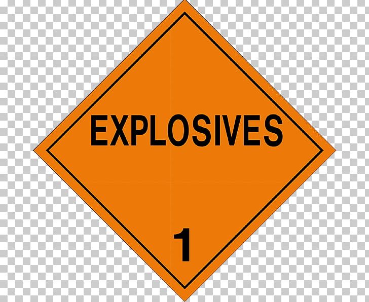 United States Department Of Transportation Dangerous Goods Placard Explosion Explosive Material PNG, Clipart, Adr, Angle, Area, Brand, Dangerous Goods Free PNG Download