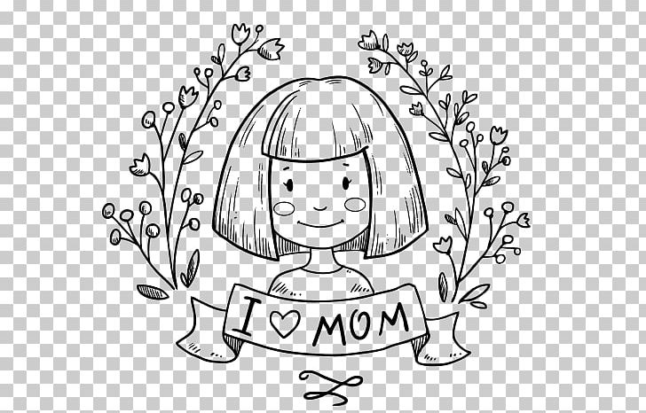 Drawing Mother Coloring Book Love PNG, Clipart, Art, Black, Black And White, Cartoon, Child Free PNG Download