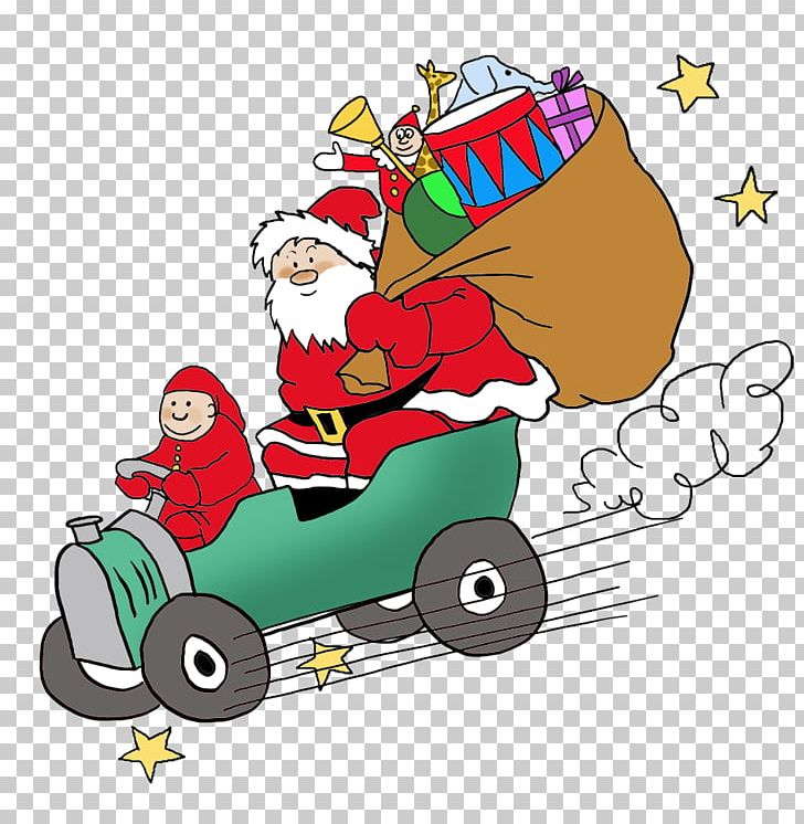 Santa Claus Christmas Ornament Christmas Decoration PNG, Clipart, Art, Artwork, Car, Cars, Cartoon Car Free PNG Download