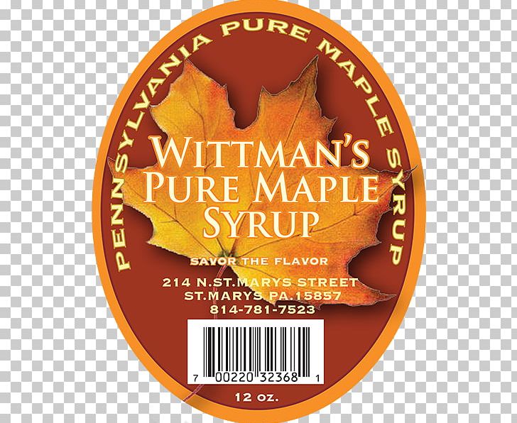 Pennsylvania Maple Syrup Font PNG, Clipart, Label, Maple, Maple Syrup, Orange, Pennsylvania Free PNG Download