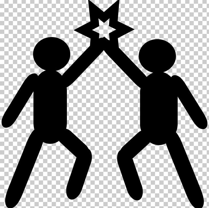 high five clipart black and white