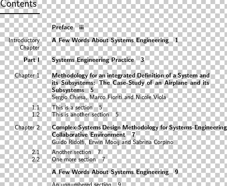 Table Of Contents Document LaTeX PNG, Clipart, Angle, Area, Black And White, Brand, Chapter Free PNG Download