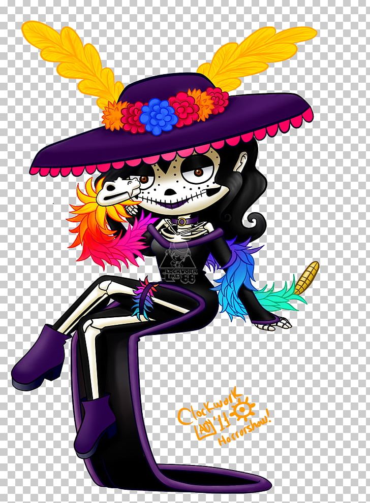 La Calavera Catrina Drawing Cartoon Day Of The Dead PNG, Clipart, Art ...