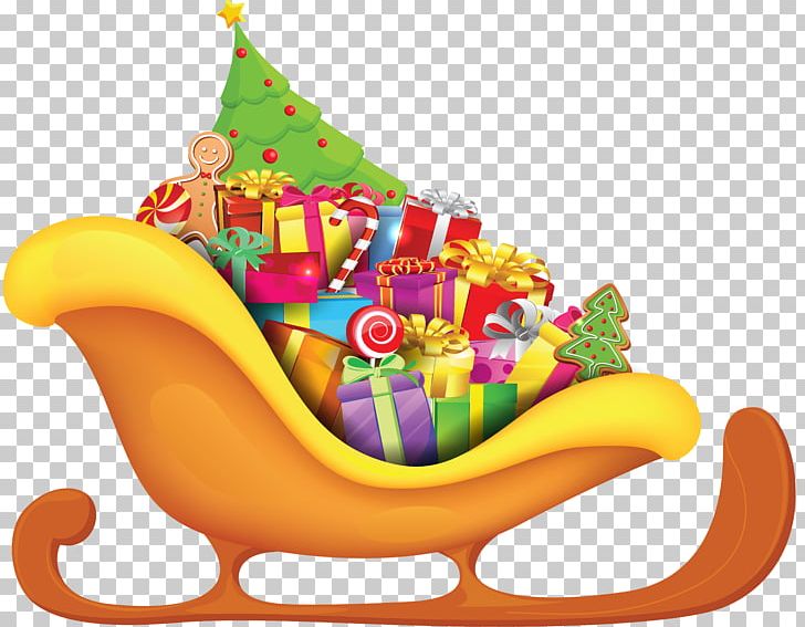 Santa Claus Christmas Card Sled PNG, Clipart, Christmas, Christmas Card, Christmas Gift, Christmas Tree, Food Free PNG Download