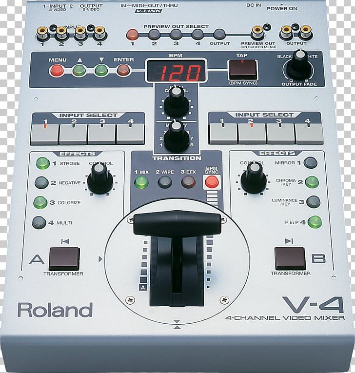 Vision Mixer Audio Mixers Video Roland V-4EX Serial Digital Interface PNG, Clipart, Annoucement, Audio Equipment, Disc Jockey, Electronic Instrument, Electronics Free PNG Download