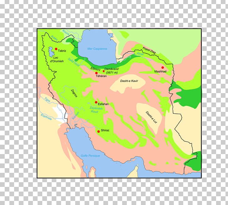 map of lut desert iran