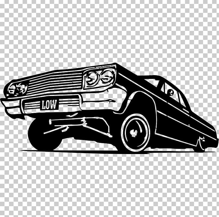 Chevrolet Impala Vintage Car Lowrider PNG, Clipart, Automotive Design, Automotive Exterior, Black And White, Brand, Buick Free PNG Download