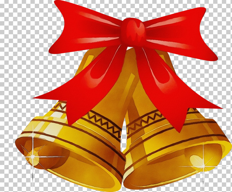 Red Yellow Bell Ribbon Footwear PNG, Clipart, Bell, Footwear, Gift Wrapping, Material Property, Musical Instrument Free PNG Download