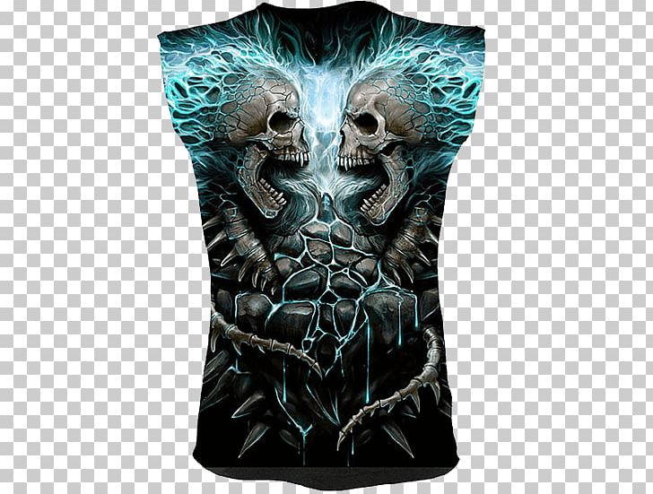 T-shirt Hoodie Vertebral Column Skeleton Skull PNG, Clipart, Bone, Clothing, Clothing Sizes, Cotton, Flaming Skull Free PNG Download