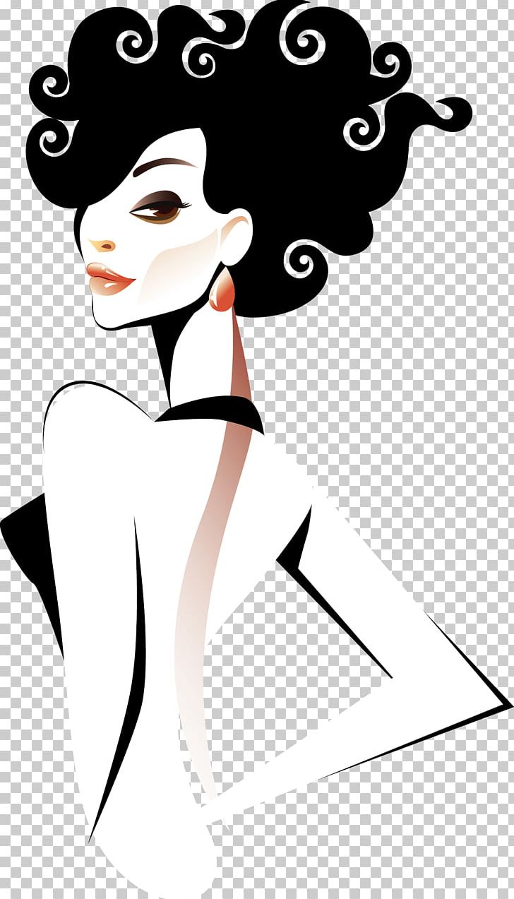 Fashion Girl Woman PNG, Clipart, Black Hair, Encapsulated Postscript, Face, Fashion Illustration, Fictional Character Free PNG Download