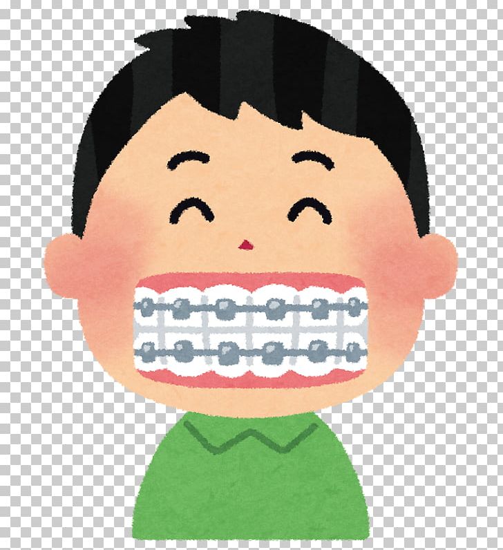 cartoon braces teeth