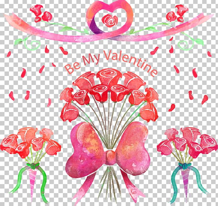 Floral Design Flower Bouquet Watercolor Painting Rose PNG, Clipart, Flower, Flower Arranging, Hand, Heart, Holidays Free PNG Download