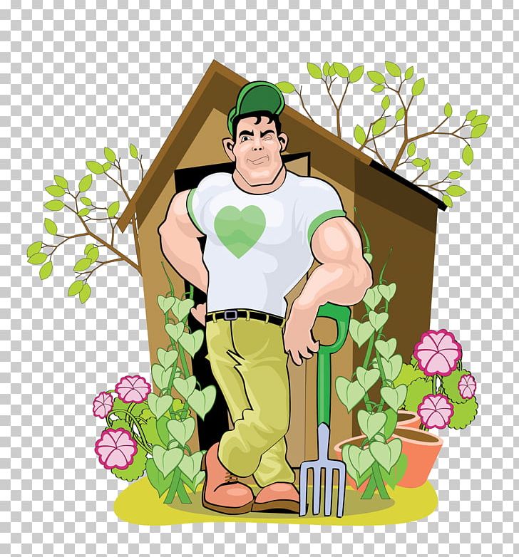 Gardening Flowerpot Gardener PNG, Clipart, Art, Cartoon, Crock, Fence, Fictional Character Free PNG Download