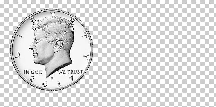 Kennedy Half Dollar Dollar Coin Proof Coinage United States Mint PNG, Clipart, Black And White, Body Jewelry, Circle, Coin, Commemorative Coin Free PNG Download