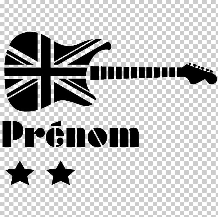 Electric Guitar Sticker Text Art PNG, Clipart, Angle, Art, Black, Black And White, Brand Free PNG Download