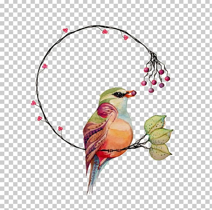 Bird Drawing Canvas Painting PNG, Clipart, Art, Beak, Berries, Bird, Branch Free PNG Download