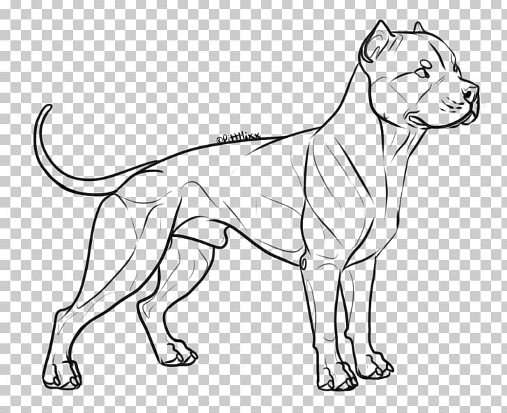 Line Art Dog Breed American Bully American Pit Bull Terrier PNG, Clipart, American Pit Bull Terrier, Animal Figure, Art, Big Cats, Black And White Free PNG Download