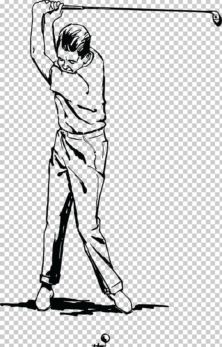 LPGA Golf Stroke Mechanics Professional Golfer Golf Course PNG, Clipart, Angle, Arm, Artwork, Black, Black And White Free PNG Download