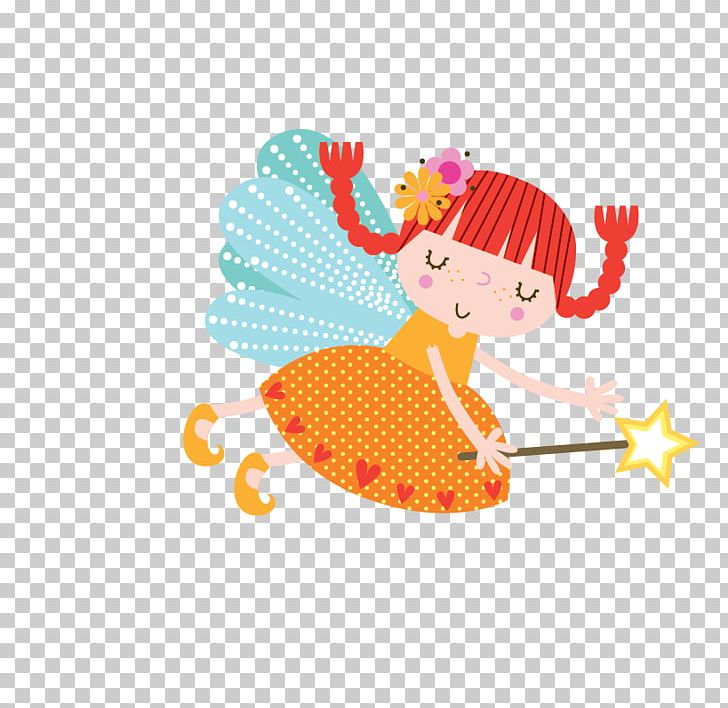 Orange Textile Cartoon PNG, Clipart, Adobe Illustrator, Animation, Art, Cartoon, Cartoon Waving The Magic Wand Elf Free PNG Download