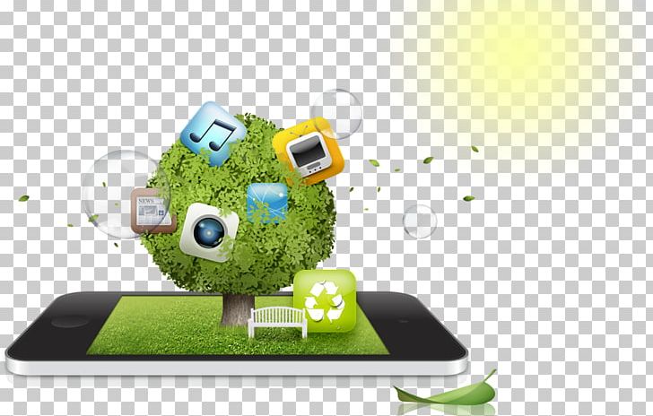 Mobile Advertising Smartphone Creativity PNG, Clipart, Computer Wallpaper, Electronics, Grass, Green Phone, Information Technology Free PNG Download