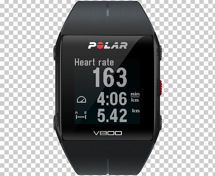 Watch Heart Rate Monitor Polar V800 Polar Electro Clock PNG, Clipart, Accessories, Brand, Chronometer Watch, Clock, Digital Clock Free PNG Download