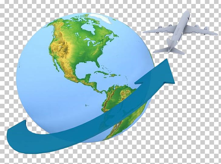 Airplane Globe Flight Air Travel Stock Photography PNG, Clipart, Aircraft, Aircraft Route, Arrow, Aviation, Blue Free PNG Download