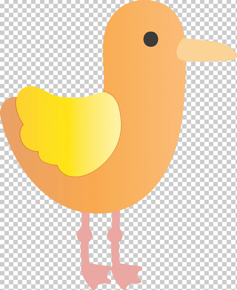 Yellow Cartoon Bird Chicken Beak PNG, Clipart, Beak, Bird, Cartoon, Chicken, Duck Free PNG Download